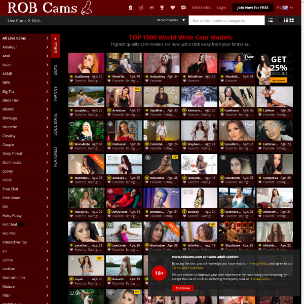 Details : Free Adult Cams and Live Chat at ROBCams